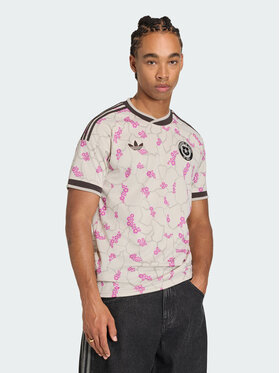 adidas adidas Koszulka techniczna 165826 Beżowy Slim Fit
