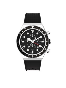 Timex Timex Ceas Q Timex Three Time Zone Chronograph TW2V70000 Negru