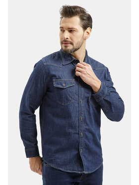 Cross Jeans Cross Jeans Koszula jeansowa A 222-029 Niebieski Regular Fit