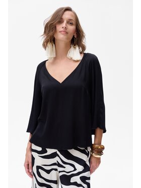 blue shadow blue shadow Bluzka Ida Czarny Regular Fit
