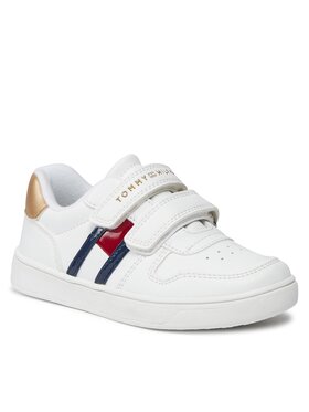 Tommy Hilfiger Tommy Hilfiger Sneakersy Flag Low Cut Velcro Sneaker T1A9-32956-1355 S Biały