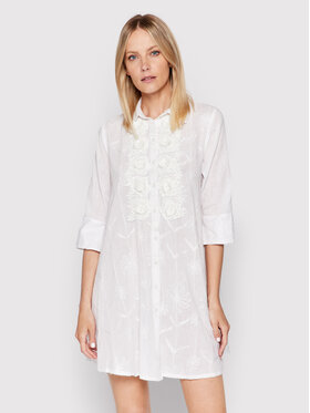 Iconique Iconique Sukienka koszulowa Romina IC22 003 Biały Regular Fit