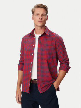 Tommy Jeans Tommy Jeans Košeľa Check Oxford DM0DM23516 Bordová Regular Fit