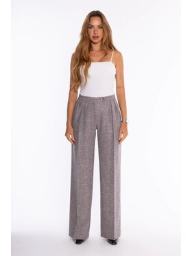 Made of Emotion Made of Emotion Spodnie materiałowe M930 Szary Wide Leg