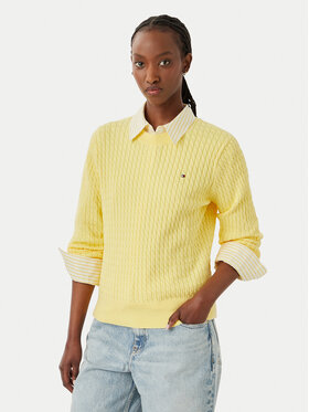 Tommy Hilfiger Tommy Hilfiger Maglione Fine WW0WW44993 Giallo chiaro Regular Fit