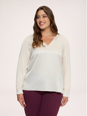 Fiorella Rubino Fiorella Rubino T-Shirt G0CVL009266N002 Kremowy Regular Fit