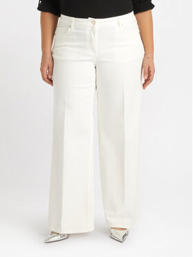 Fiorella Rubino Fiorella Rubino Pantaloni di tessuto P550T204792N011 Bianco Flare Fit