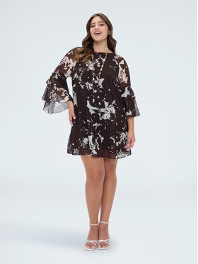 Fiorella Rubino Fiorella Rubino Sukienka codzienna 7015T101857N0Z2 Brązowy A-Line Fit
