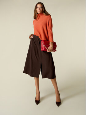 Oltre Oltre Spódnica midi 1032R001592N032 Brązowy Regular Fit