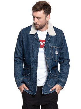 Lee Lee Kurtka zimowa LONG LOCO SHERPA Niebieski Regular Fit