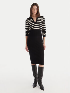 Liu Jo Liu Jo Úpletové šaty TF5215 MS63L Černá Regular Fit