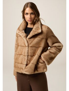 Oltre Oltre Płaszcz zimowy 8719R001286N002 Kremowy Boxy Fit
