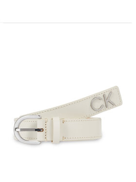 Calvin Klein Calvin Klein Pasek Damski Re-Lock Rnd Bckl Blt W/Tip K60K611103 Écru