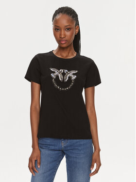 Pinko Pinko T-Shirt Quentin 100535 A1R7 Czarny Regular Fit