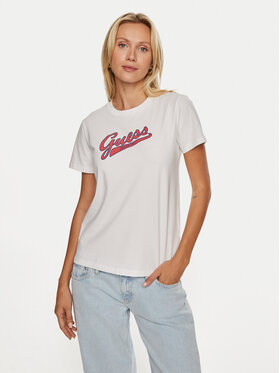 Guess Jeans Guess Jeans T-Shirt W4YI13 J1314 Weiß Regular Fit
