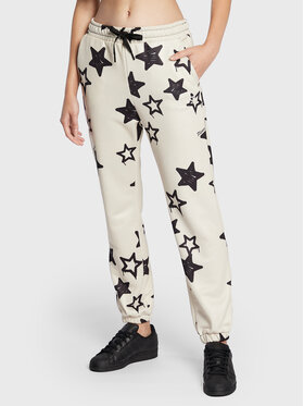 Please Please Spodnie dresowe P1FMBCT000 Beżowy Regular Fit
