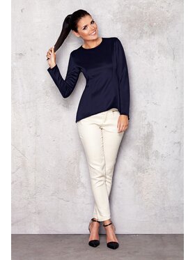 Infinite You Infinite You Bluzka M002 Granatowy Basic Fit