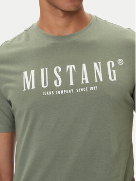 Mustang Mustang T-krekls Austin 1016853 Zaļš Regular Fit