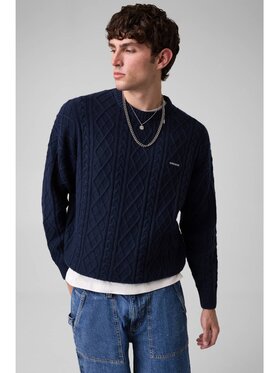 Guess Jeans Guess Jeans Sweter 184130 Niebieski Classic Fit