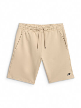 4F 4F Szorty sportowe BASIC+ Beżowy Regular Fit
