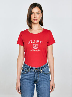 BIG STAR BIG STAR T-Shirt SERRA Czerwony Basic Fit