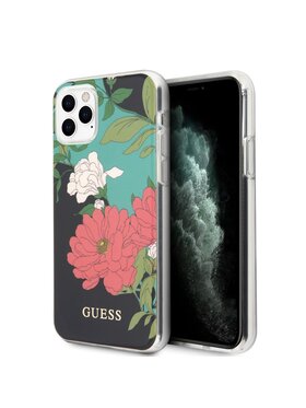 Guess Guess Etui na telefon Flower Shiny Collection N1 Czarny