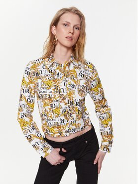 Versace Jeans Couture Versace Jeans Couture Džinsinė striukė 74HAS453 Balta Regular Fit