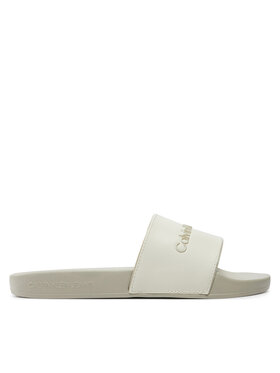 Calvin Klein Jeans Calvin Klein Jeans Ciabatte Slide Instituitional Mtr YW0YW01508 Écru