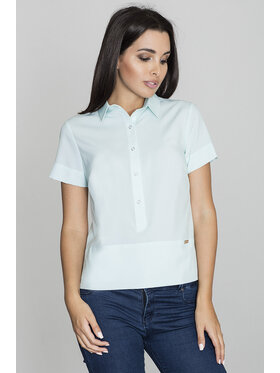 FIGL FIGL Bluzka M548 Zielony Regular Fit