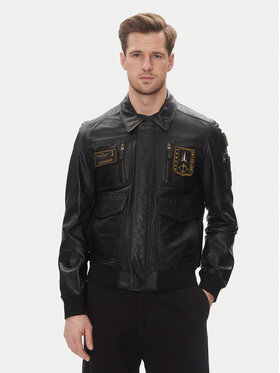 Aeronautica Militare Aeronautica Militare Bőrkabát 251PN5046PL265 Fekete Regular Fit