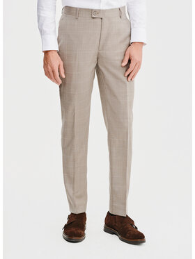 Pako Lorente Pako Lorente Spodnie garniturowe P25SP-6G-001 Beżowy Slim Fit
