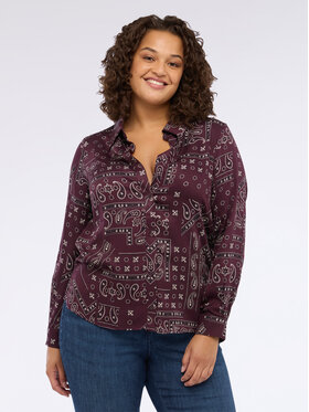 Fiorella Rubino Fiorella Rubino Koszula 5016T001418N0Z6 Bordowy Regular Fit