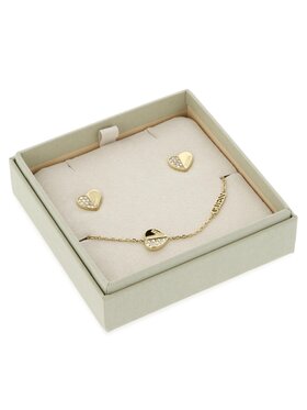 Guess Guess Set náramok a náušnice Lovely Guess JUBS03 187JW Žlté pozlátenie