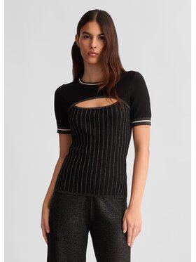 Liu Jo Liu Jo Sweter TA5036MS014A4317 Czarny Regular Fit