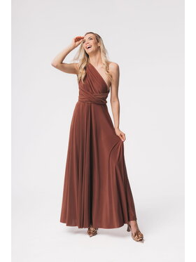 Aurora Aurora Koktejlové šaty Aurora mulitway karmel Hnědá Feminine Fit