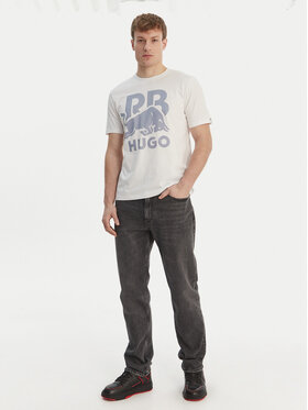 HUGO HUGO T-krekls Dlix_RB 50559696 Balts Regular Fit
