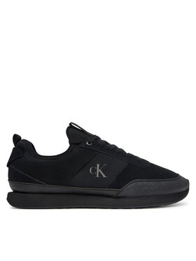Calvin Klein Calvin Klein Sneakersy Retro Runner Sock Laceup Mix HM0HM02305 Černá