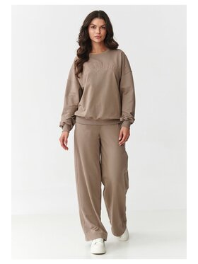 Makadamia Makadamia Dres M890 Brązowy Loose Fit