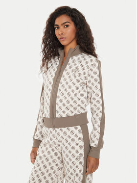 Guess Guess Majica dugih rukava Elea V4YQ01 KB212 Smeđa Regular Fit