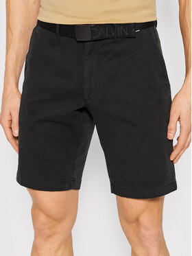 Calvin Klein Calvin Klein Pantalon scurți din material Garment Dye K10K109443 Negru Slim Fit