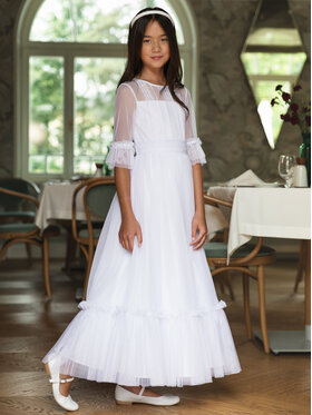 SLY SLY Sukienka 4SM-10 Biały Comfortable Fit