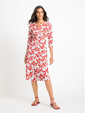 Olsen Olsen Kleid für den Alltag 13001687 Rot Regular Fit