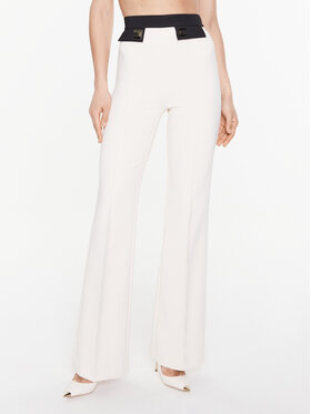 Elisabetta Franchi Elisabetta Franchi Szövet nadrág PA-044-31E2-V280 Ekru Flare Fit