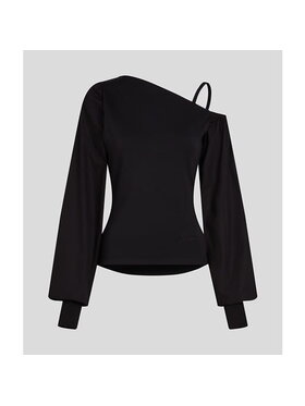 KARL LAGERFELD KARL LAGERFELD Bluzka 245W1811/999 Czarny Regular Fit