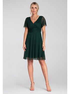 FIGL FIGL Koktejlové šaty M1206 Zelená Flared Fit