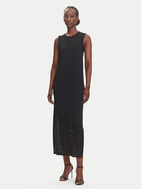 Fracomina Fracomina Strickkleid FJ25SD5007K420Q7 Schwarz Regular Fit