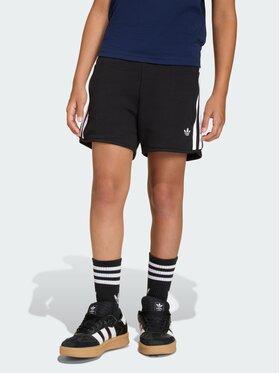 adidas adidas Szorty materiałowe 159067 Czarny Loose Fit