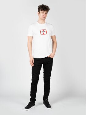 Diesel Diesel T-Shirt A03848-0GRAI-100 Biały Regular Fit