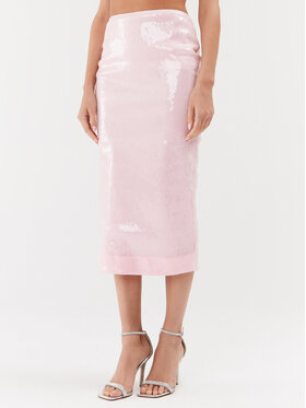 ROTATE ROTATE Ceruzaszoknya Sequin 1111781814 Rózsaszín Slim Fit