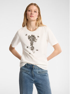 Elena Mirò Elena Mirò T-shirt G277Z000445N011 Bianco Regular Fit